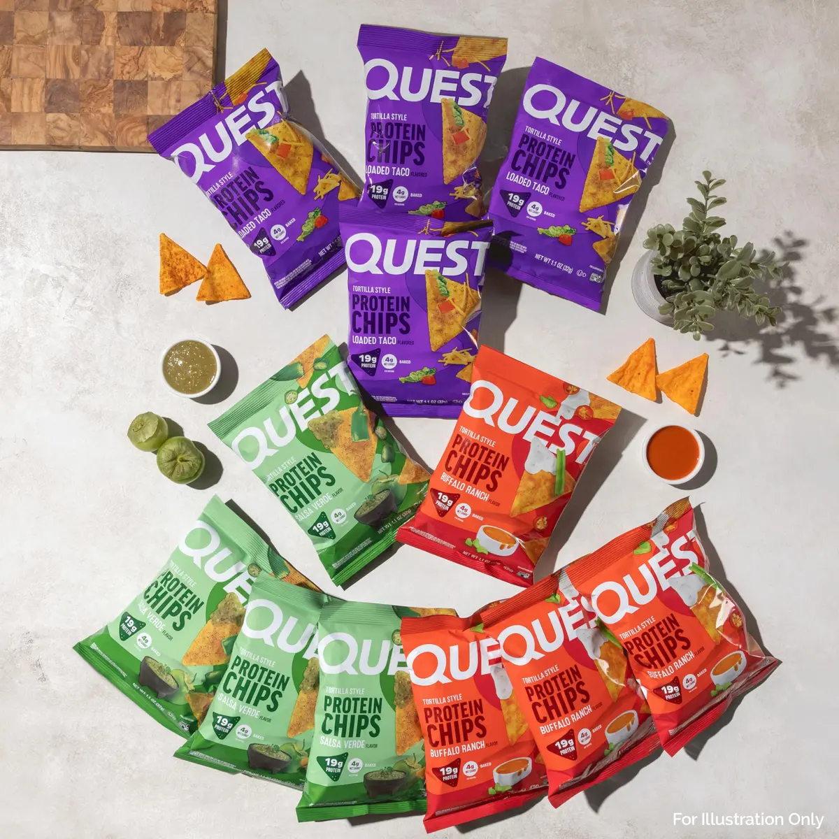 Quest Nutrition Tortilla Style Protein Chips Game Day Variety Pack 12 Count (384g/13.2oz) | High Protein, Low Carb Snack - view 5
