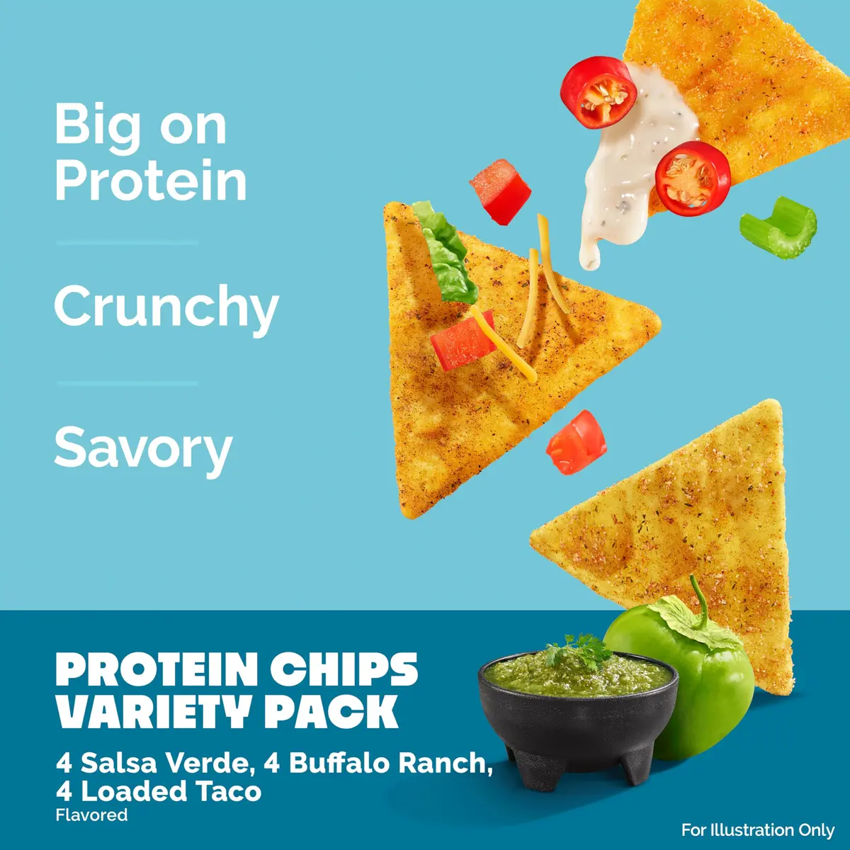 Quest Nutrition Tortilla Style Protein Chips Game Day Variety Pack 12 Count (384g/13.2oz) | High Protein, Low Carb Snack - view 3