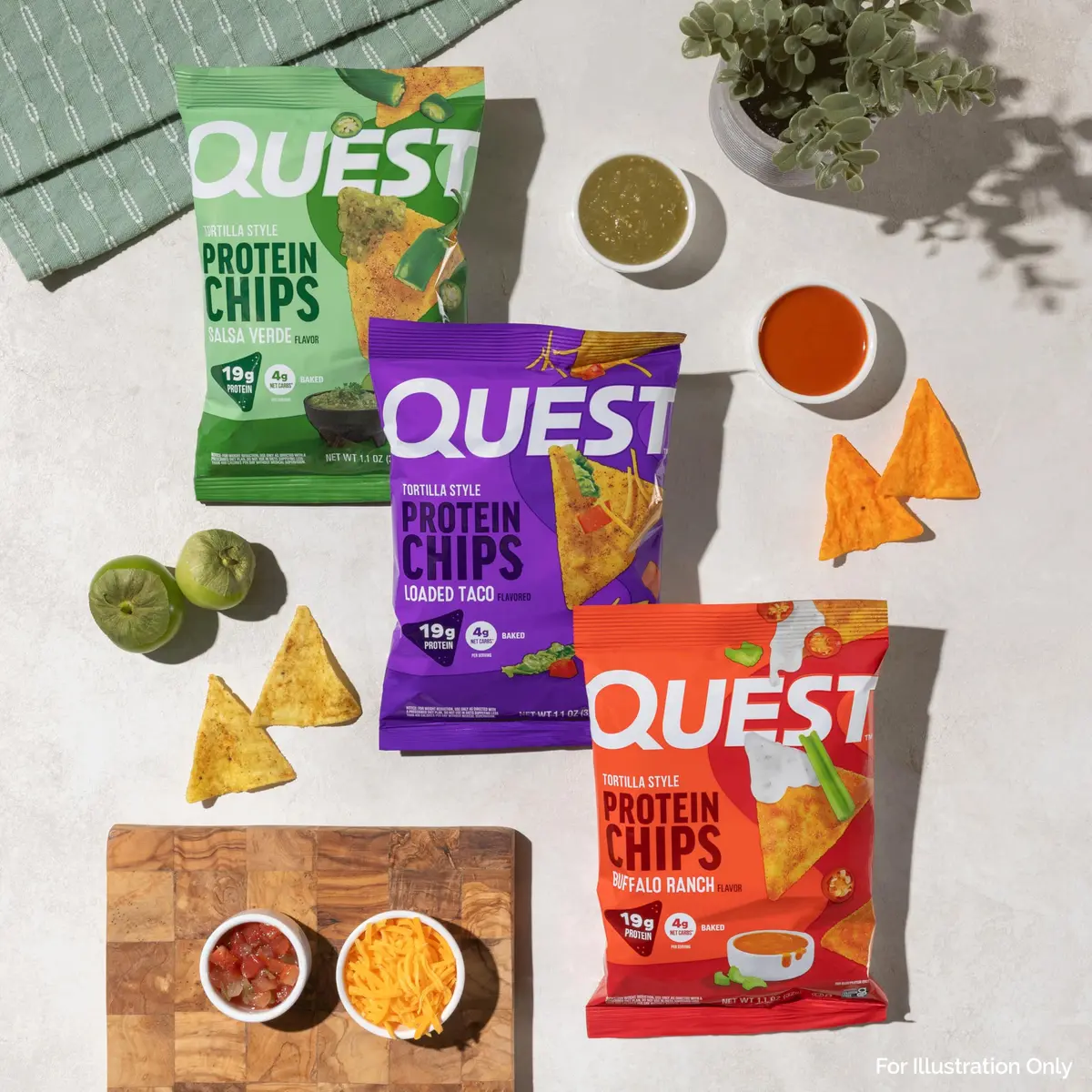 Quest Nutrition Tortilla Style Protein Chips Game Day Variety Pack 12 Count (384g/13.2oz) | High Protein, Low Carb Snack - view 4