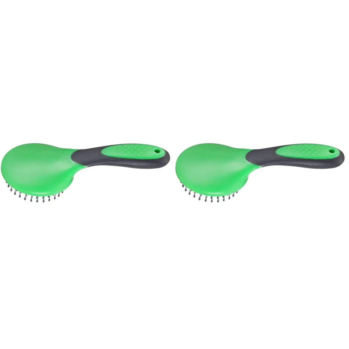 Tough 1 Great Grip Mane and Tail Brush 2-Pack Neon Green | Detangles Horse Hair Easily - main product image