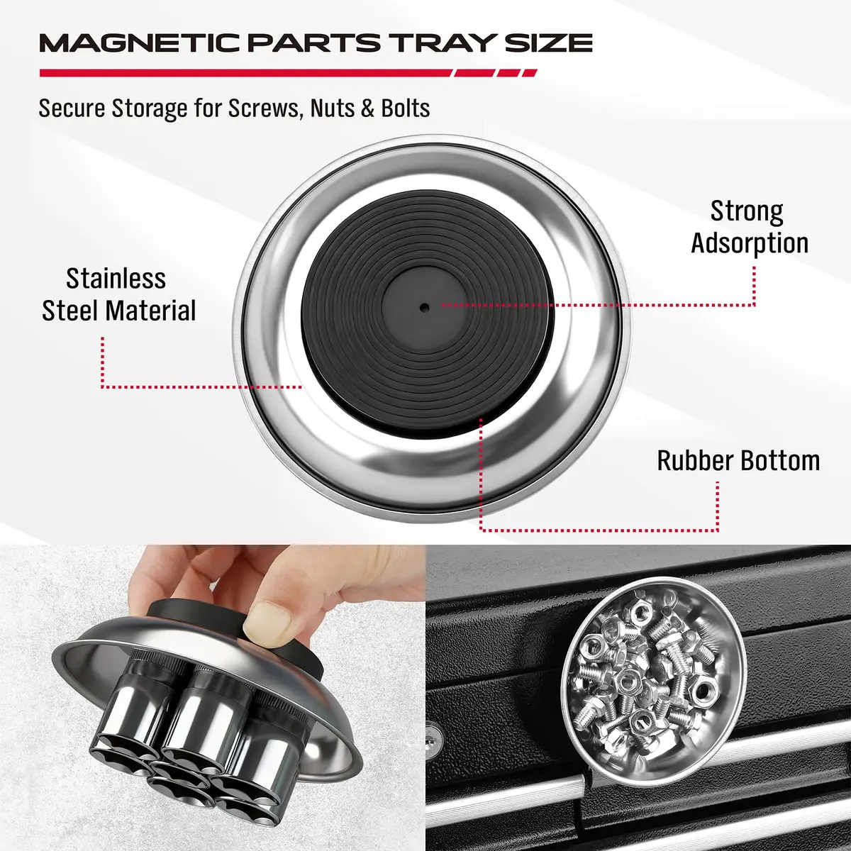 SEDY 6-Piece Telescoping Magnetic Pickup Tools Set with Trays | 31in Extendable Stick & Flexible Grabber - view 7