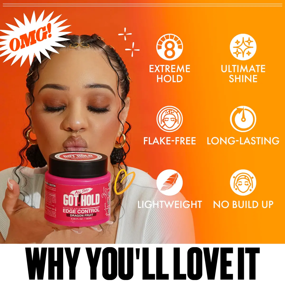 ALL DAY GOT HOLD Extreme hold Sea Moss Edge Control 2.02 fl.oz/60ml | Long-lasting, Hydrating & Vegan - view 5
