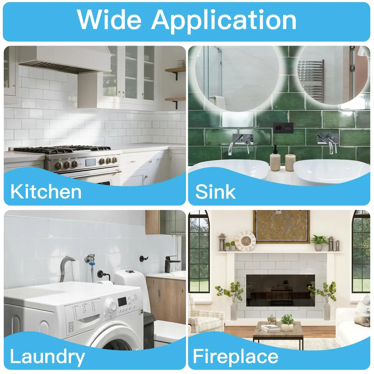 Art3d Subway Peel and Stick Backsplash 12.6 x 10.6 in Thickened Design | Modern White Tile for Kitchen & Bathroom - view 9
