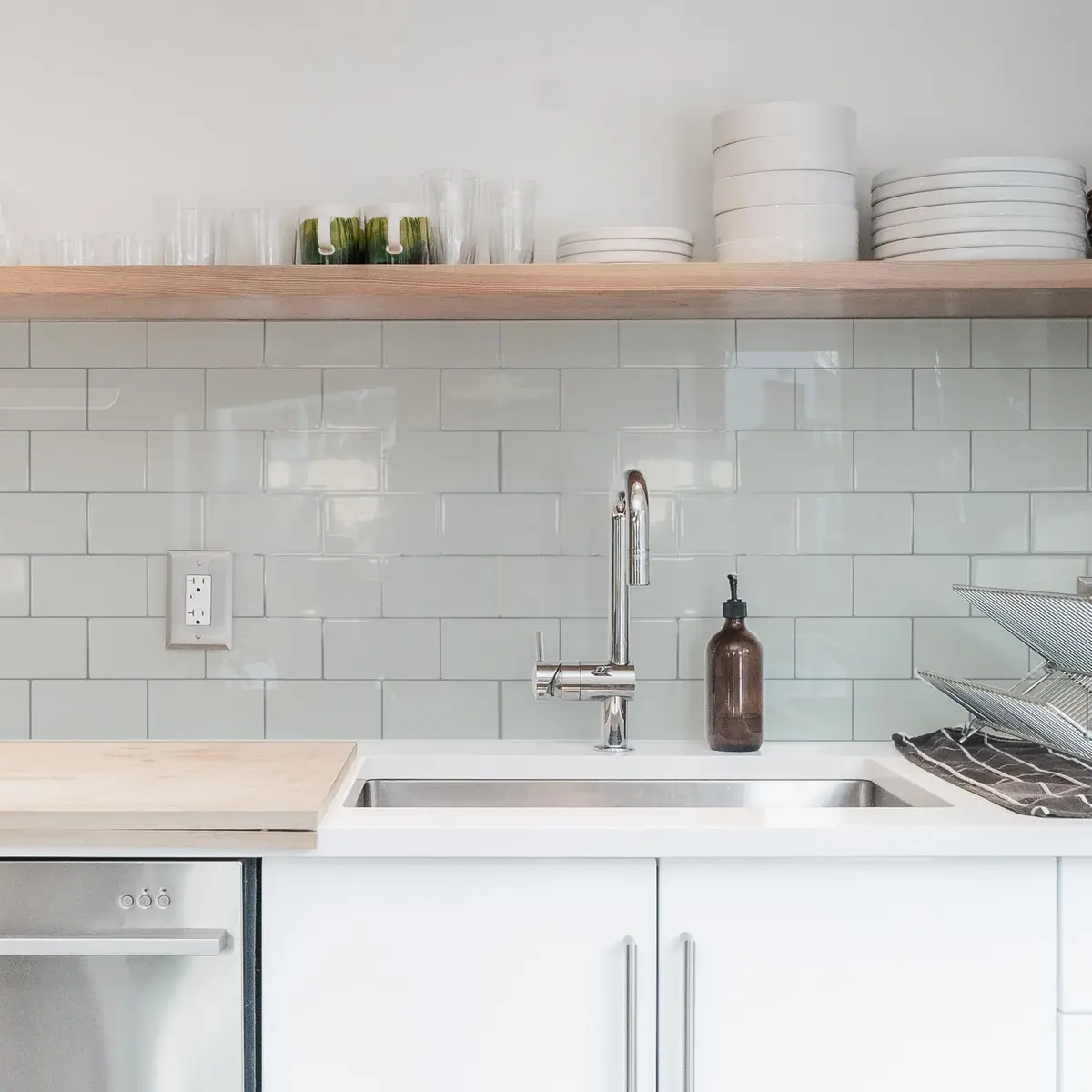 Art3d Subway Peel and Stick Backsplash 12.6 x 10.6 in Thickened Design | Modern White Tile for Kitchen & Bathroom - view 3