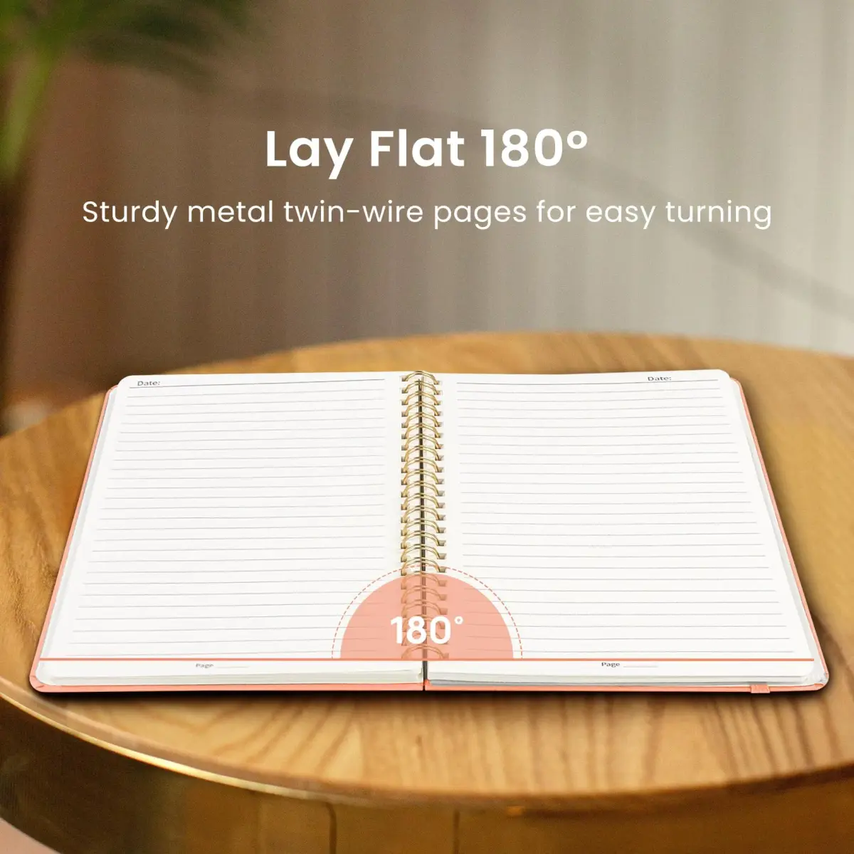Taja Lined Spiral Journal Notebook A5 (5.7" x 7.9") | Quality Paper for Study & Work - view 4