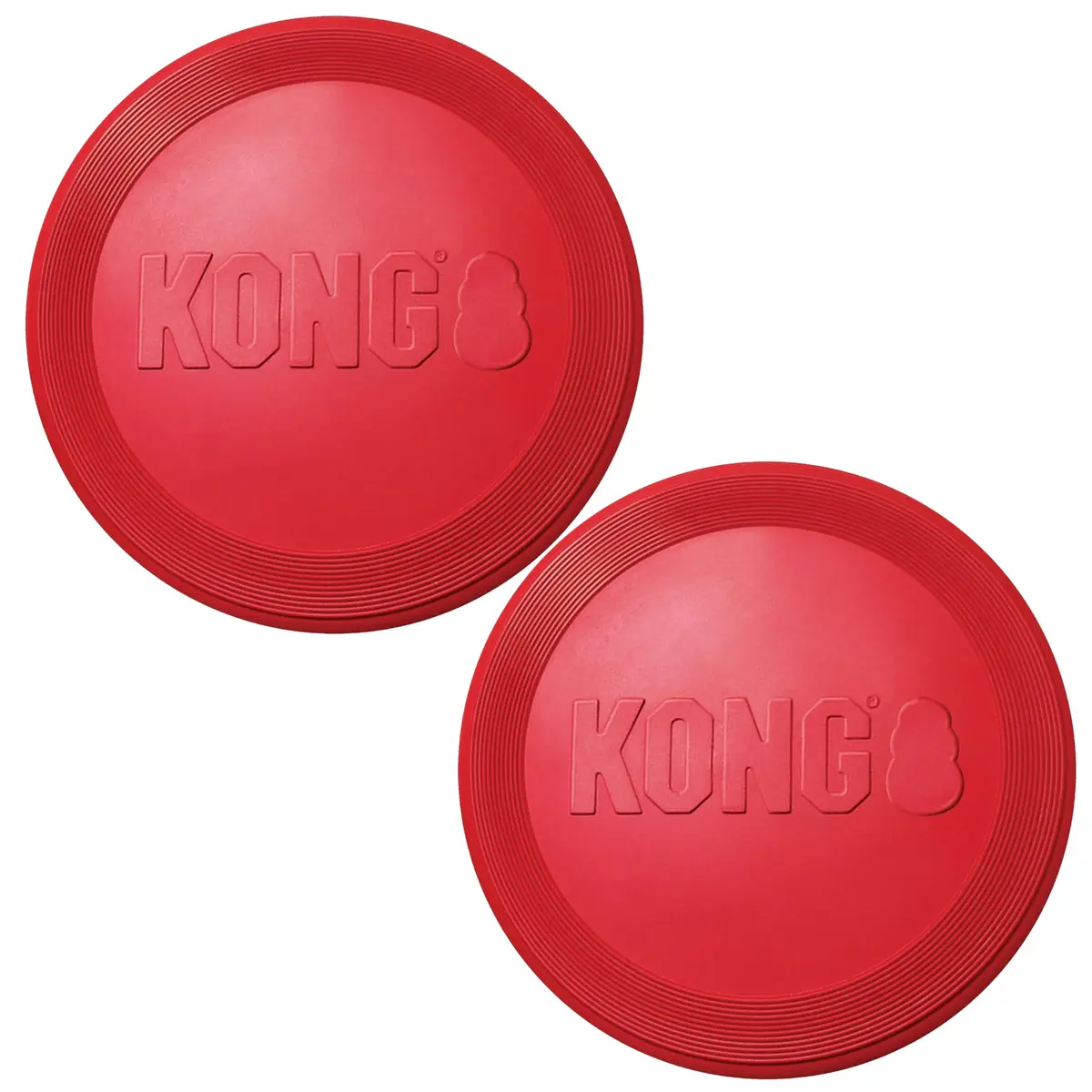 KONG Flyer Small Dog Flying Disc | Durable Natural Rubber Fetch Toy (Pack of 2) - main product image