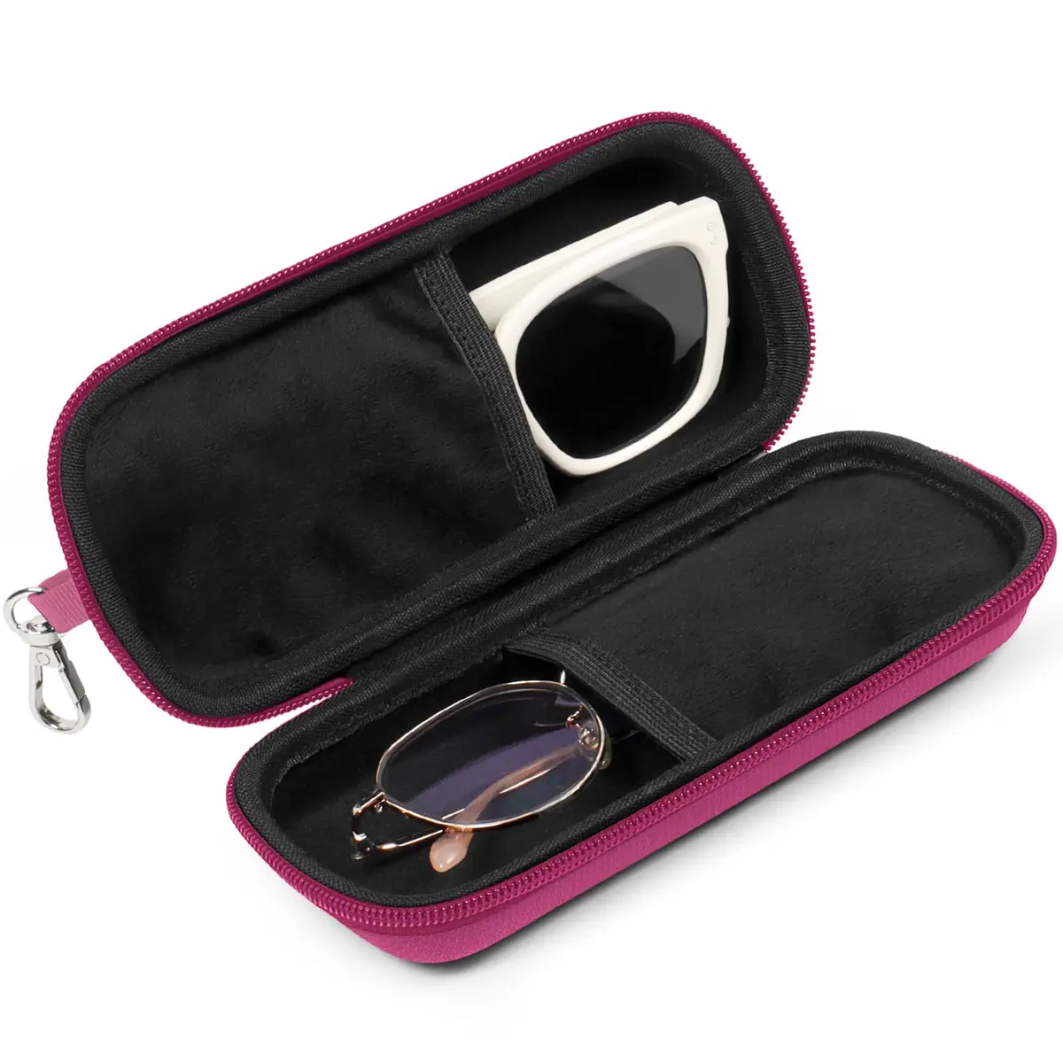Tangoner Double Eyeglasses Case for Dual Sunglasses | Hard Shell with Zipper, Compact & Protective (70-120 chars) - main product image