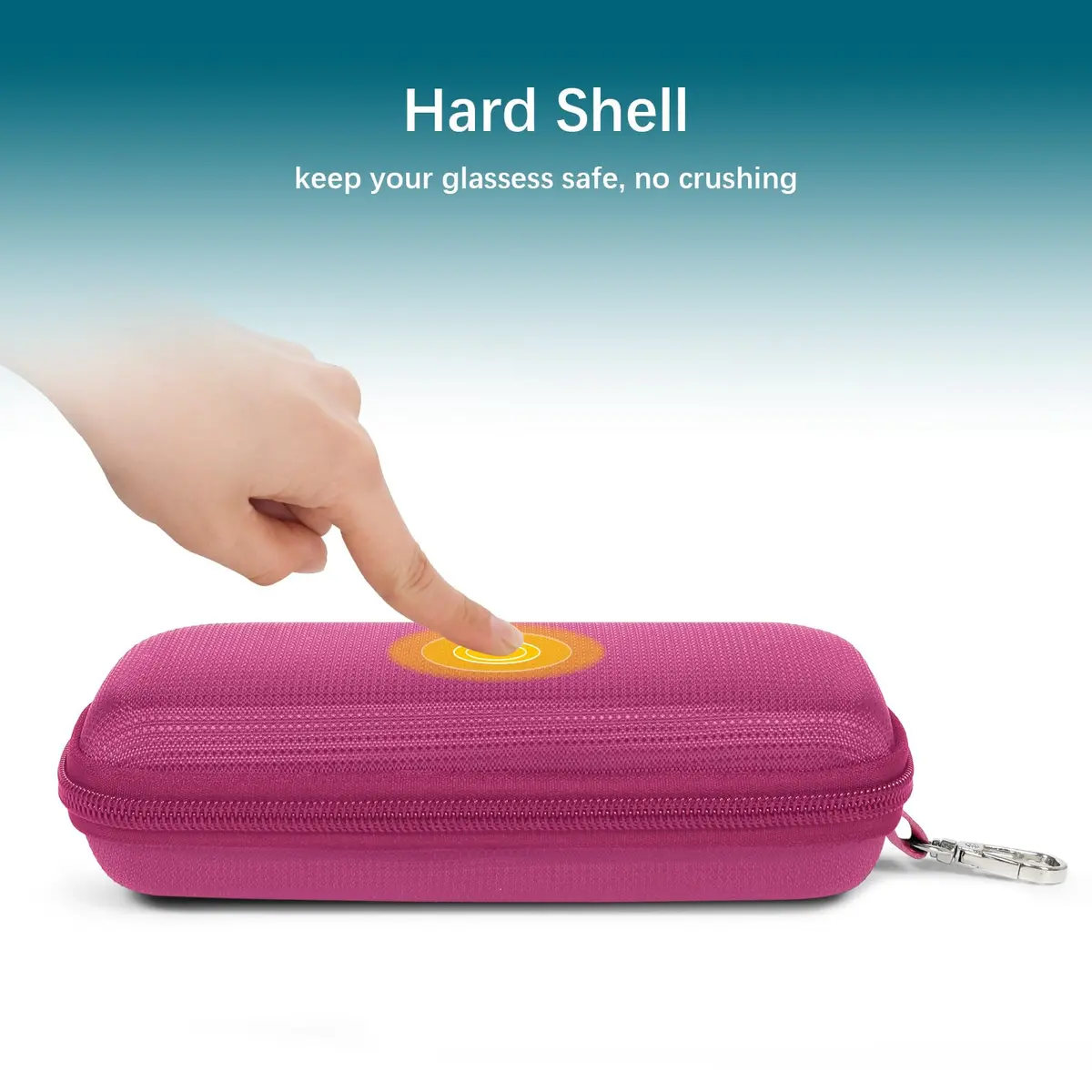 Tangoner Double Eyeglasses Case for Dual Sunglasses | Hard Shell with Zipper, Compact & Protective (70-120 chars) - view 5