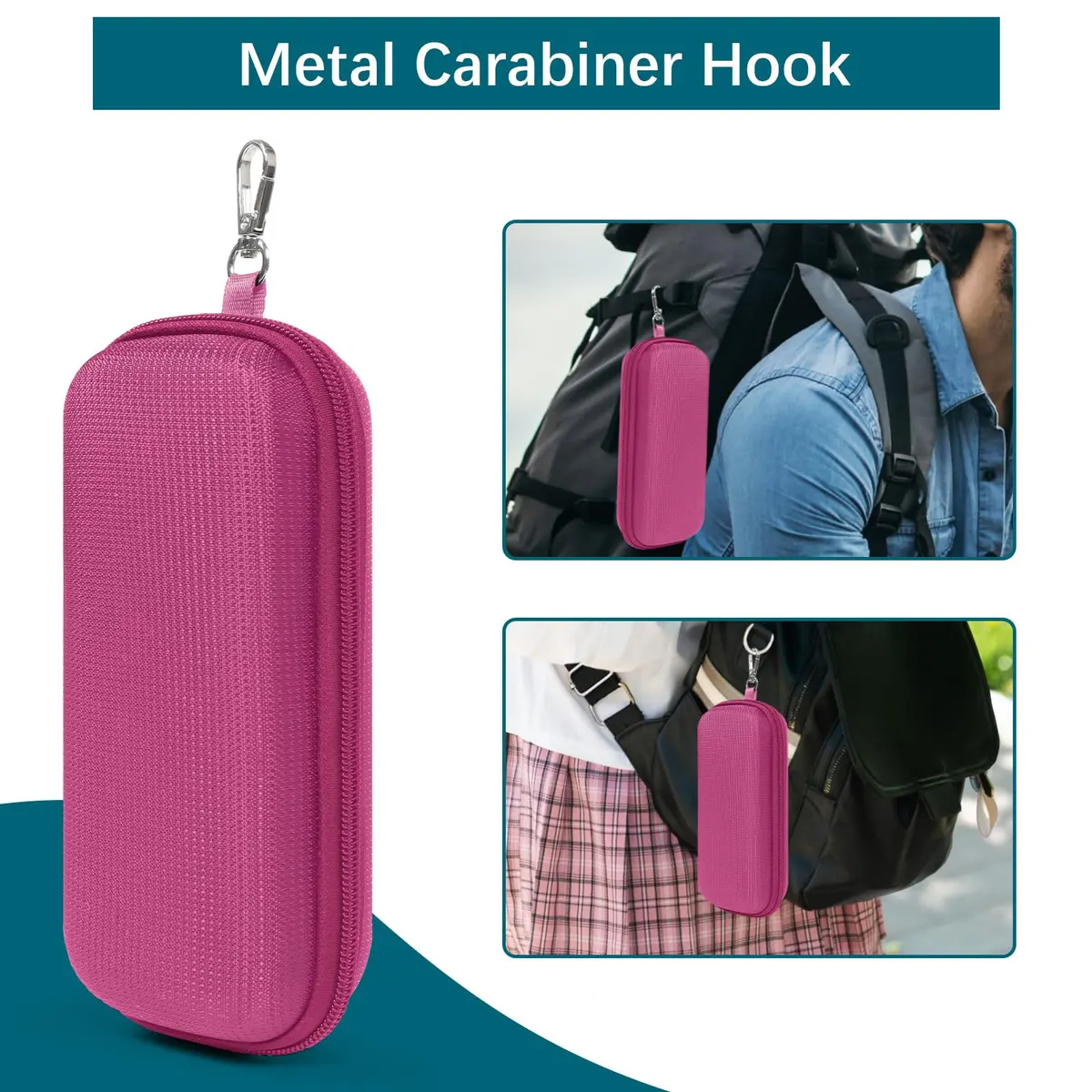 Tangoner Double Eyeglasses Case for Dual Sunglasses | Hard Shell with Zipper, Compact & Protective (70-120 chars) - view 7