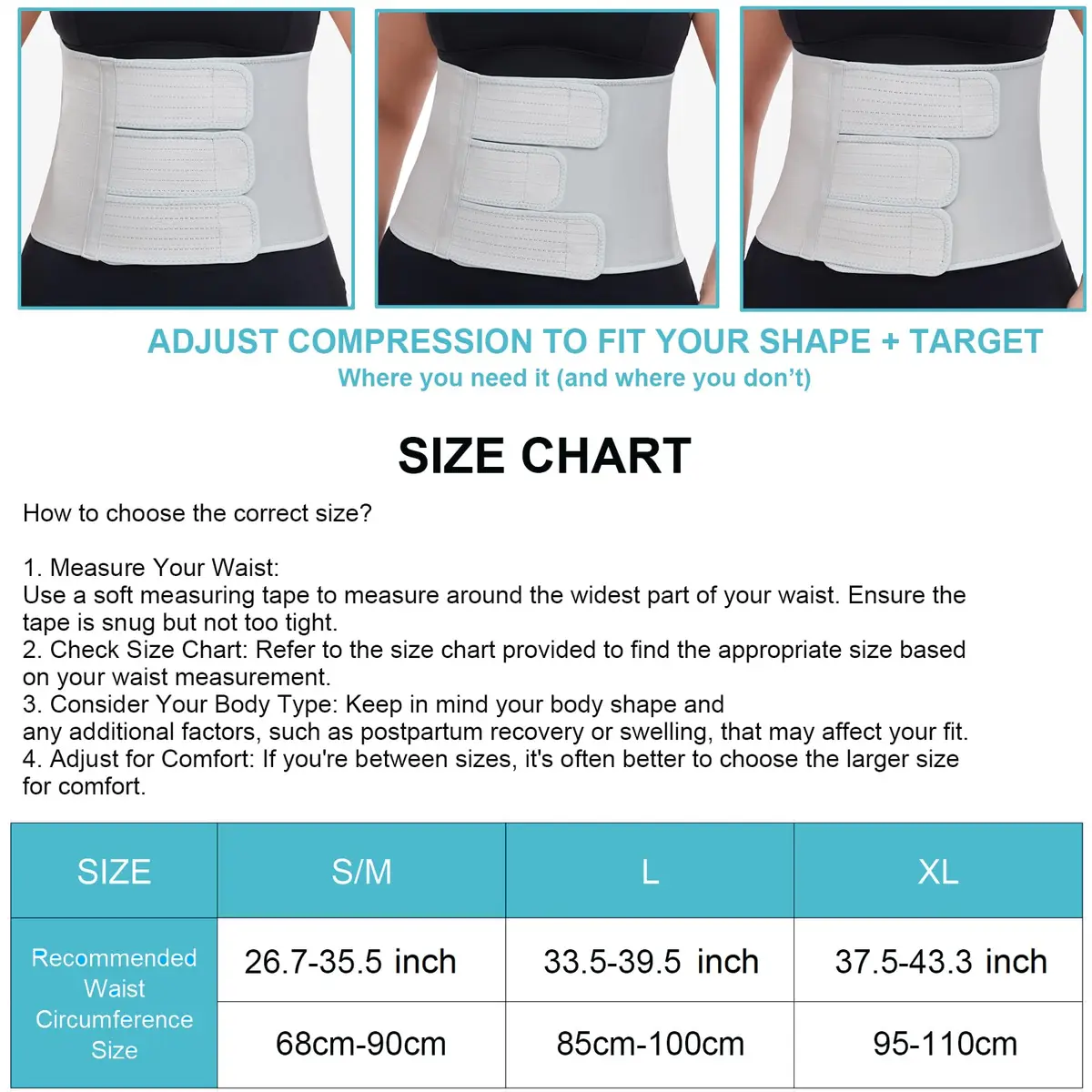 MAMODY Postpartum Recovery Belly Binder for C-Section & Natural Delivery | Adjustable Support for New Mothers - view 6