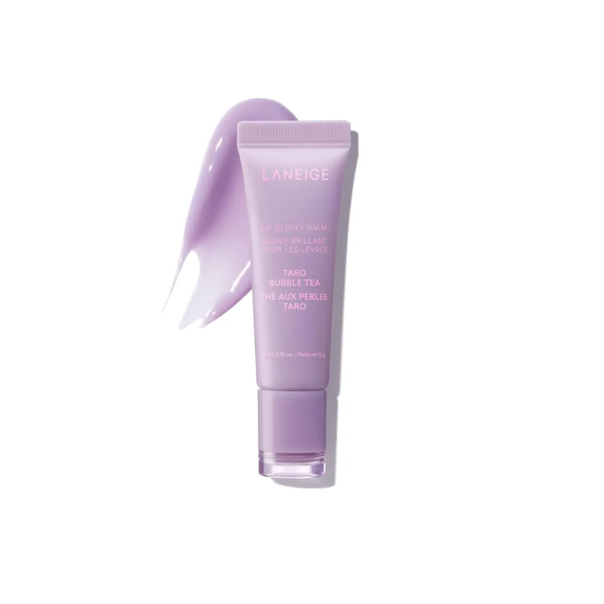 LANEIGE Lip Glowy Balm Taro Bubble Tea 10ml (0.35 Fl Oz) | Hydrating Tinted Lip Treatment - main product image