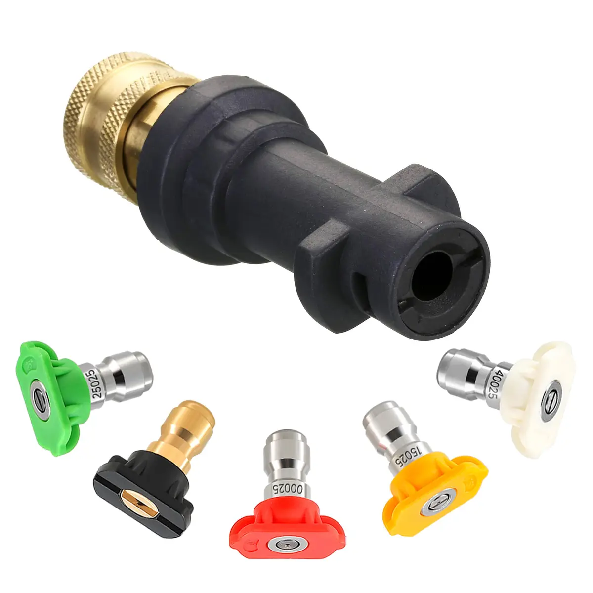 M MINGLE Pressure Washer Gun Coupler to 1/4" QC | Compatible with Karcher K2-K7 (Pre-2010) & Stanley SLP - main product image
