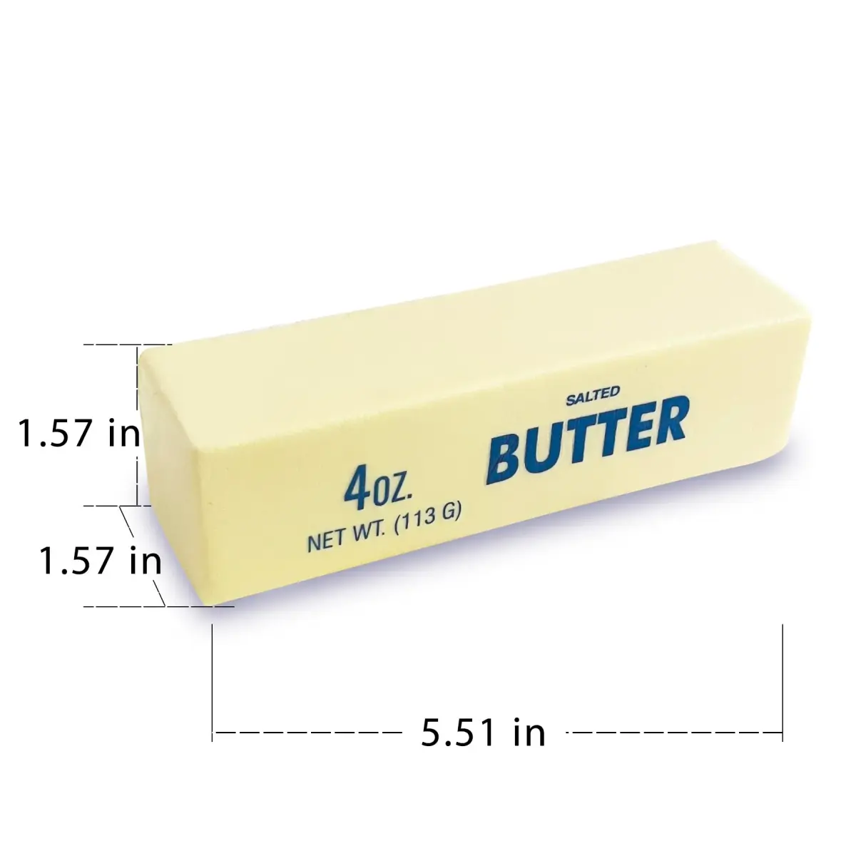 Generic Butter Slow Rising Squishy Toy | Non-Toxic PU, Vanilla Scented, 1.57x1.57x5.51 inches - view 3