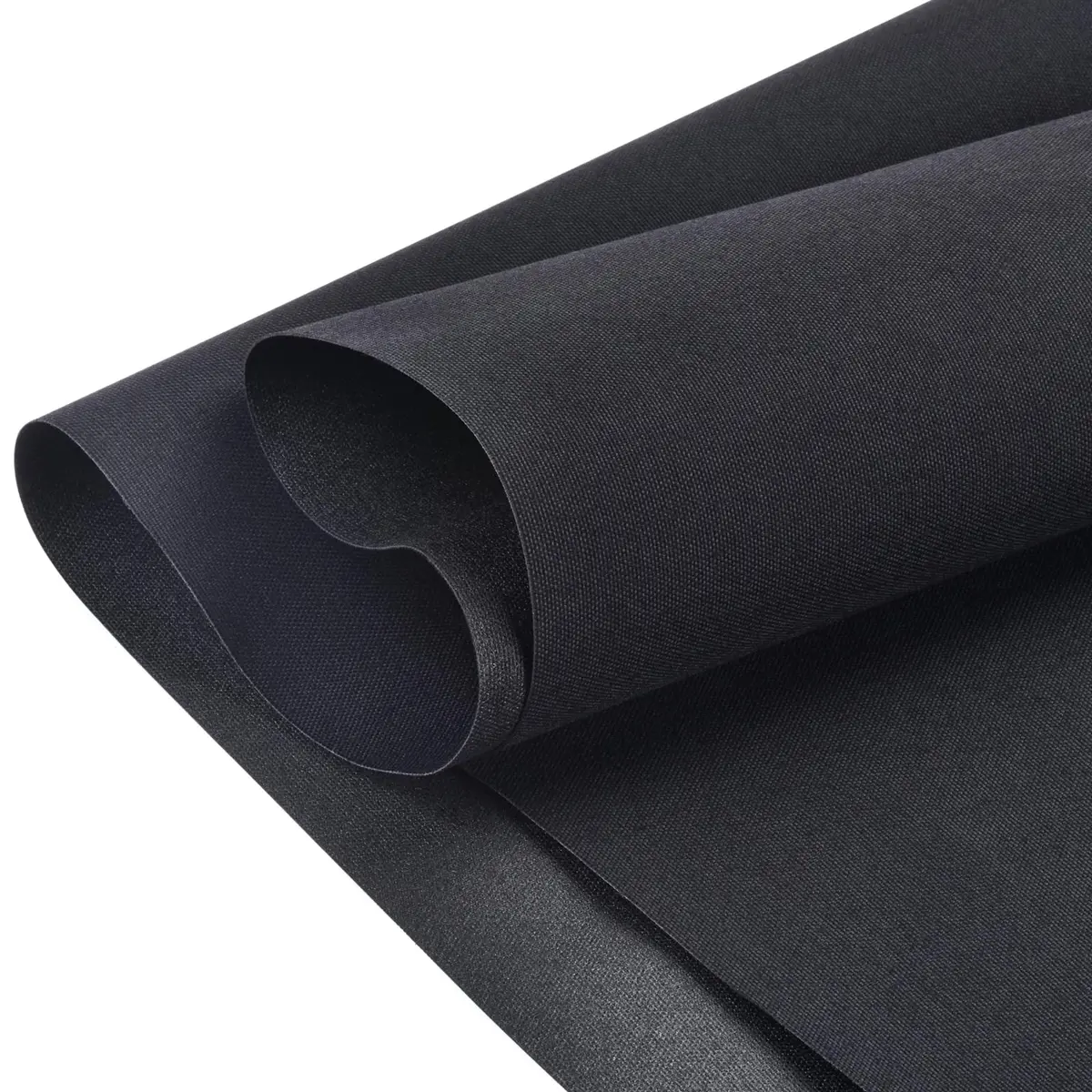 TeeLiy Waterproof Canvas Fabric 600D Upholstery Outdoor Fabric 1 Yard Black 112 cm (36 x 58 inches) | Heavy Duty Ripstop Sewing Cloth - main product image
