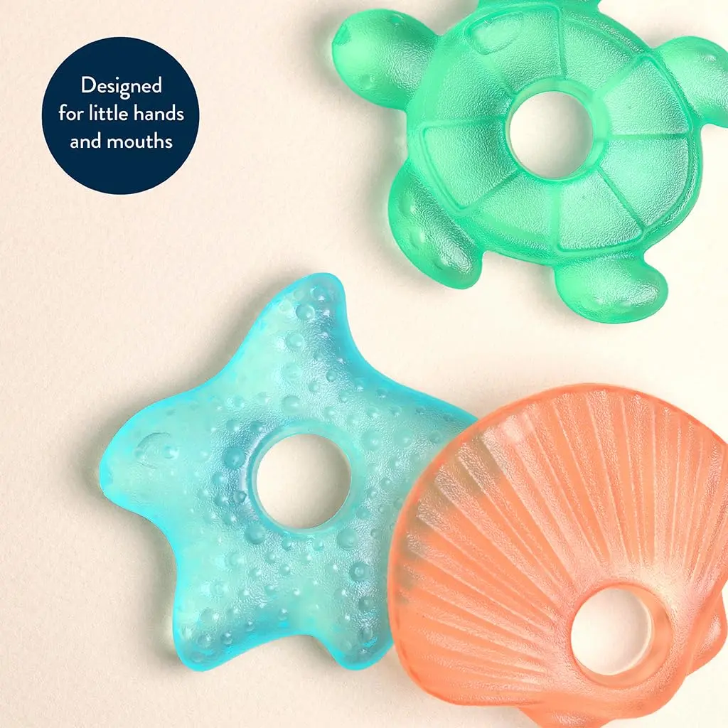 Itzy Ritzy Water-Filled Teethers for Teething Relief, Set of 3 (Seaside) | BPA-Free Silicone, Chills for Comfort - view 4