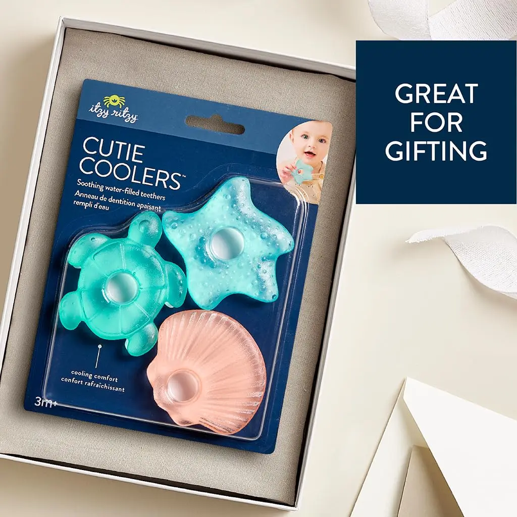 Itzy Ritzy Water-Filled Teethers for Teething Relief, Set of 3 (Seaside) | BPA-Free Silicone, Chills for Comfort - view 5