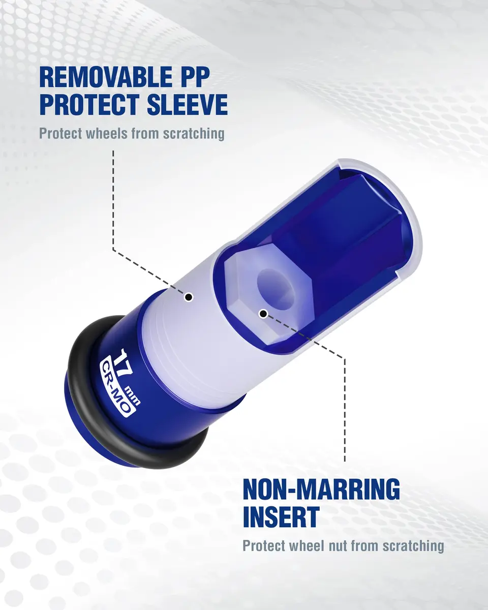 WORKPRO 1/2" Drive 17mm Deep Thin Wall Impact Socket | Chrome Molybdenum Steel - view 6