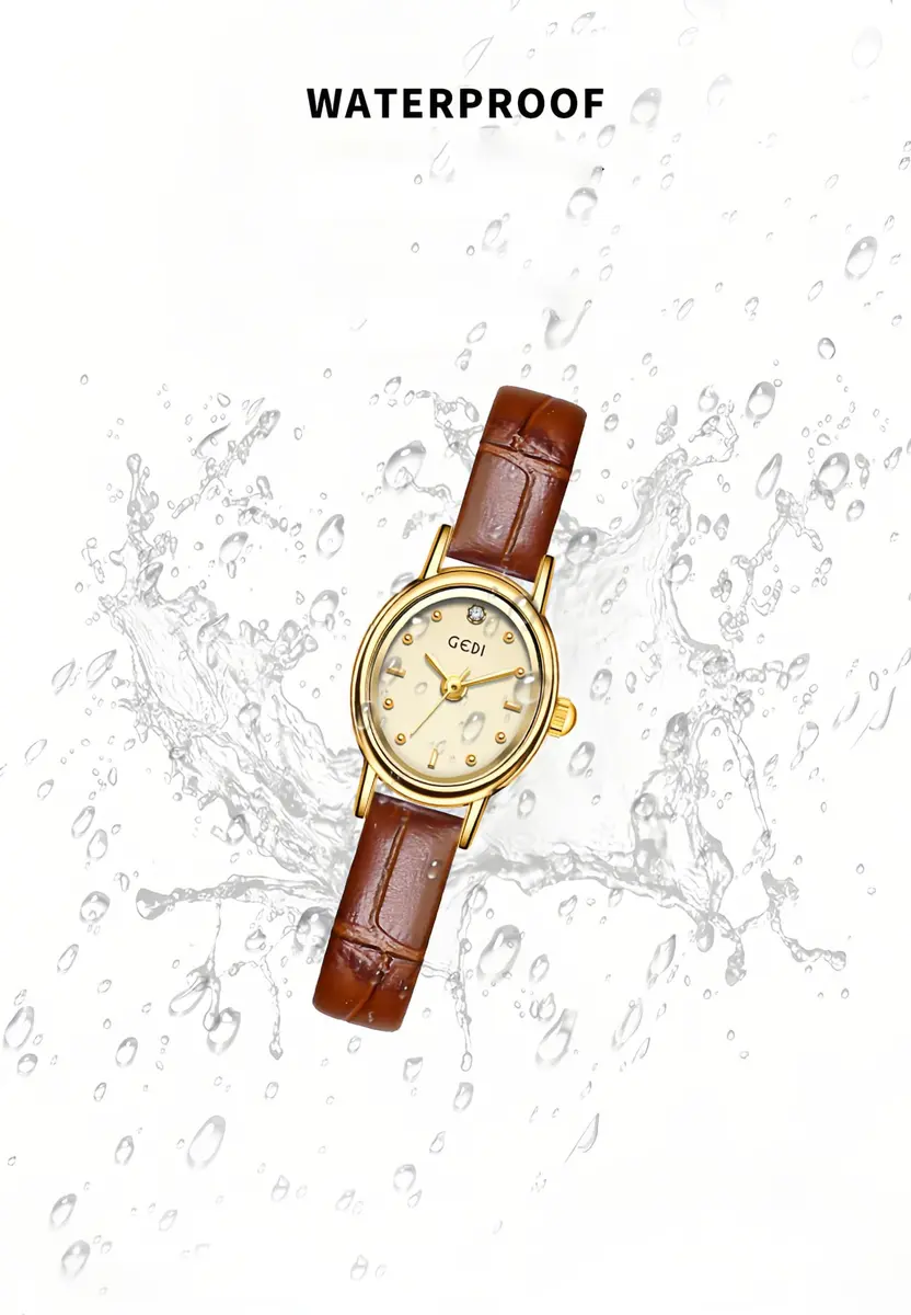 Gosasa Women's Retro Leather Strap Watch 18mm Dial | Elegant Vintage Dress Accessory - view 5