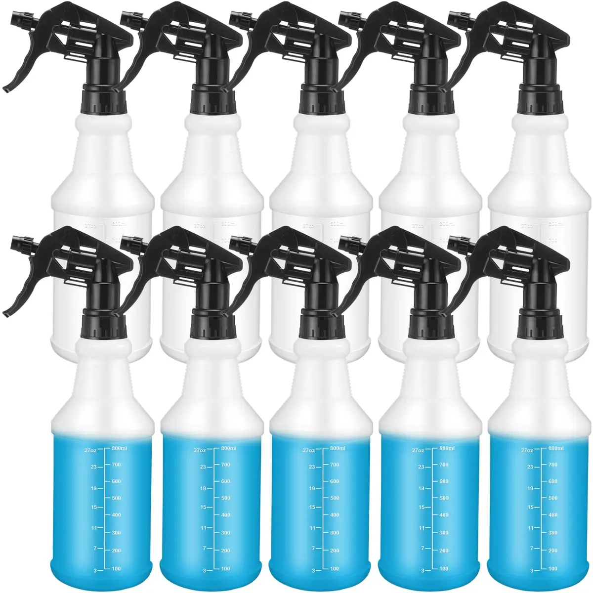 Gandeer 10 Pack 16 oz Spray Bottles | Stylish Cleaning Containers, Black, Reusable, Leak-Proof, Portable - main product image