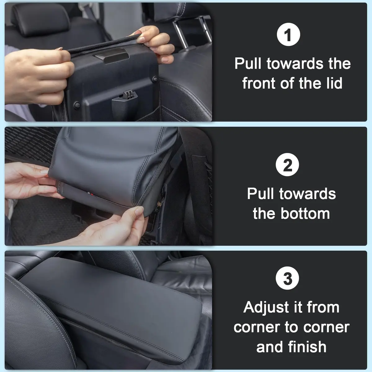 TOPINSTALL Center Console Cover for 2025-2027 Toyota Camry LE/SE/XLE/XSE | PU Leather Armrest Protector - view 5