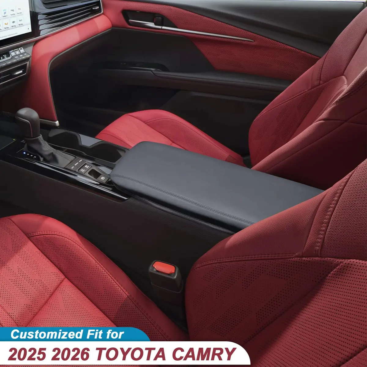 TOPINSTALL Center Console Cover for 2025-2027 Toyota Camry LE/SE/XLE/XSE | PU Leather Armrest Protector - view 7