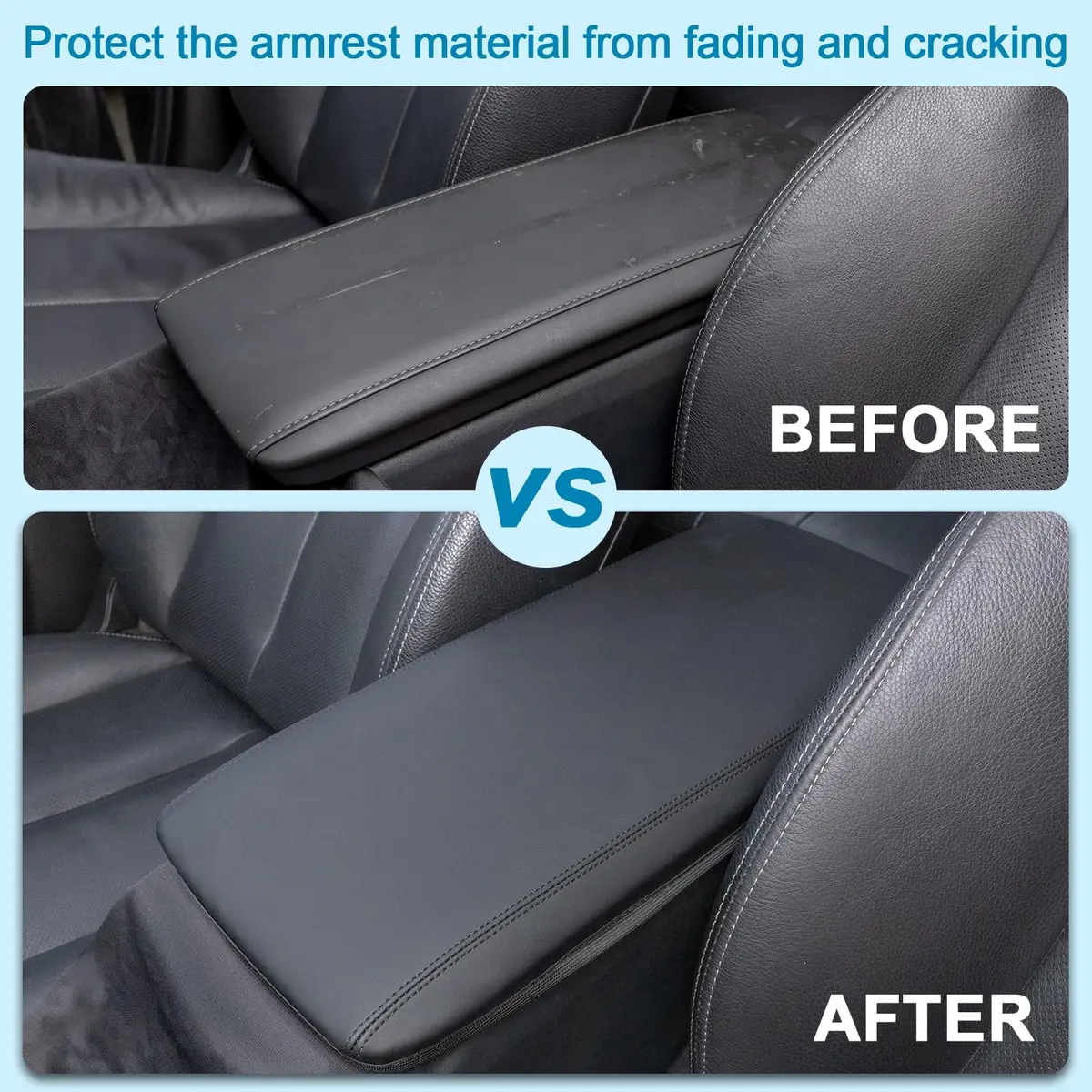 TOPINSTALL Center Console Cover for 2025-2027 Toyota Camry LE/SE/XLE/XSE | PU Leather Armrest Protector - view 2