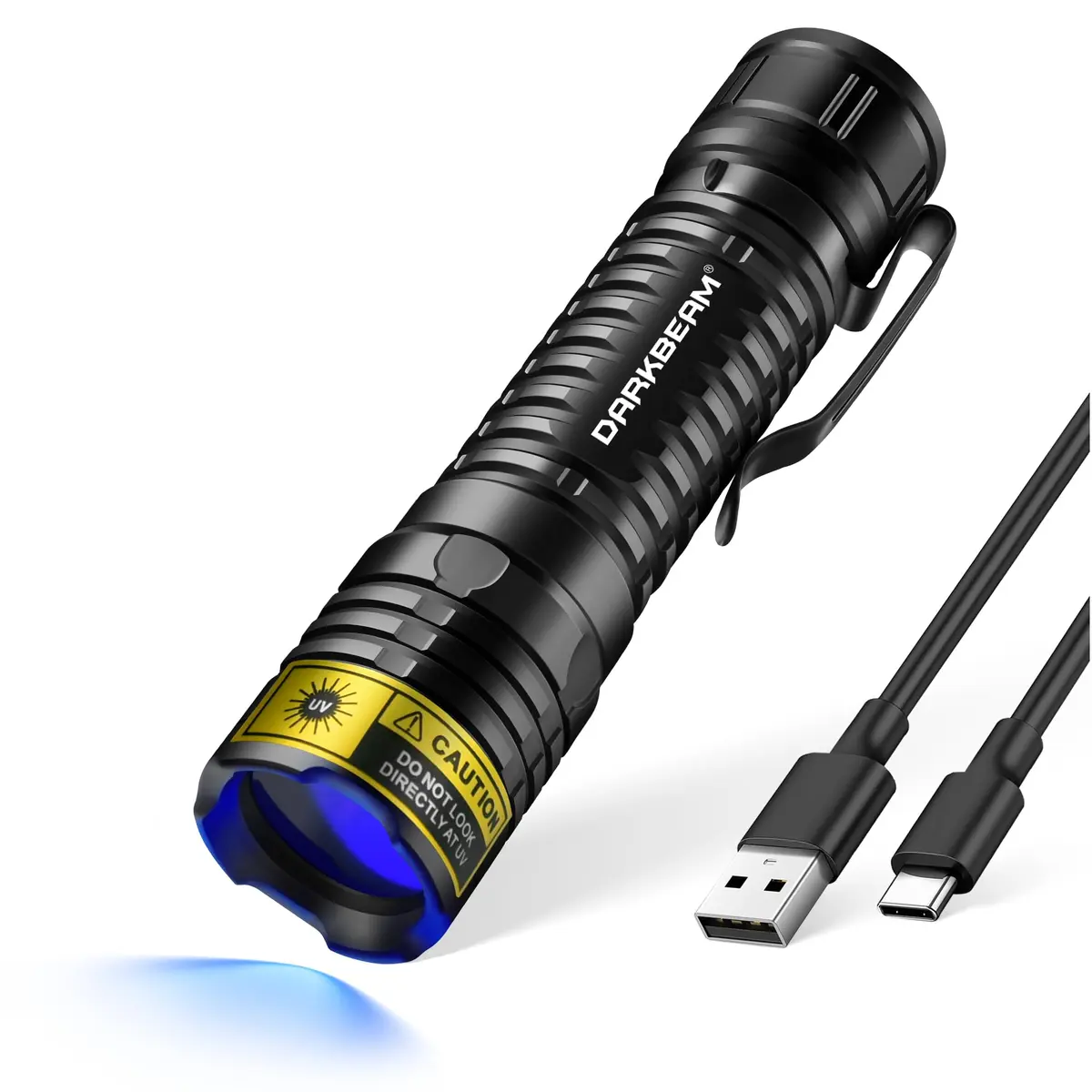 DARKBEAM UV Flashlight Filtered 365nm LED Black Light Woods Lamp Blacklight | Pet Urine & Stain Detector - main product image