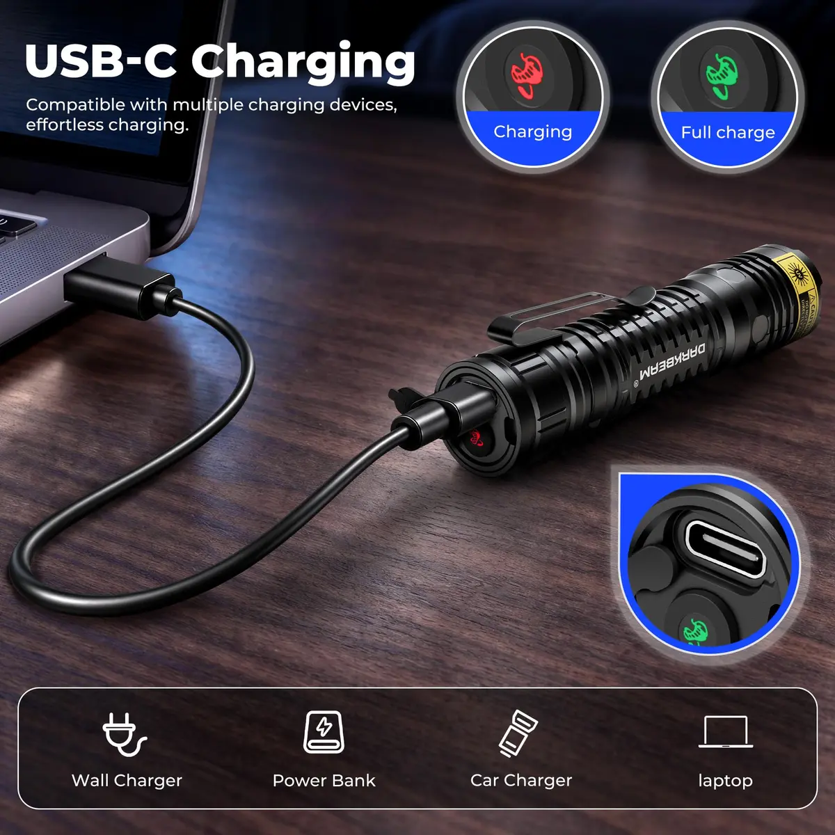 DARKBEAM UV Flashlight Filtered 365nm LED Black Light Woods Lamp Blacklight | Pet Urine & Stain Detector - view 5