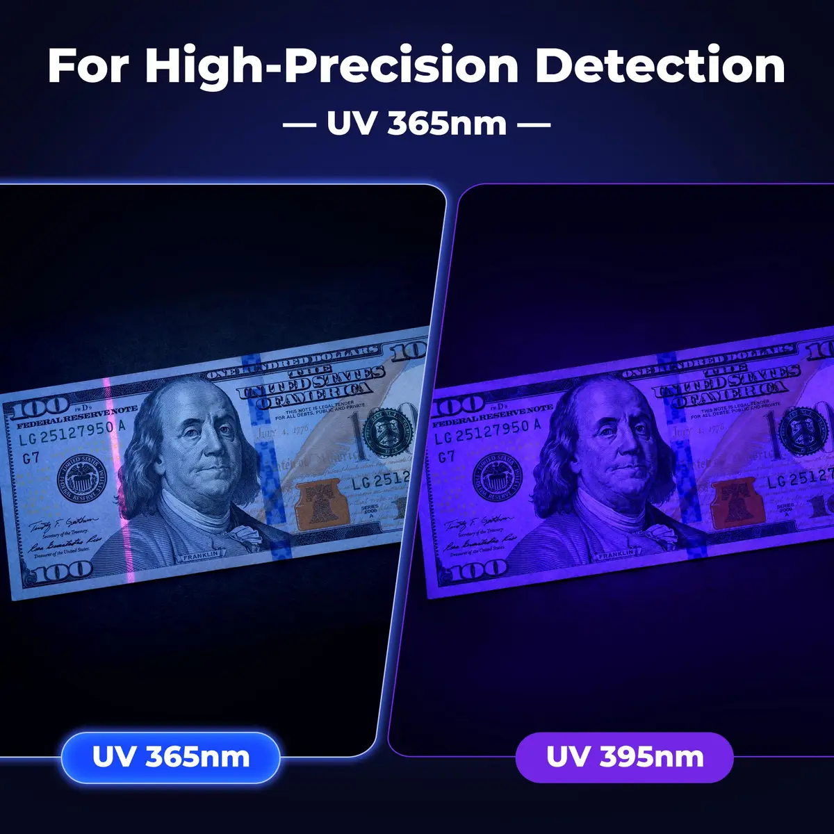 DARKBEAM UV Flashlight Filtered 365nm LED Black Light Woods Lamp Blacklight | Pet Urine & Stain Detector - view 4