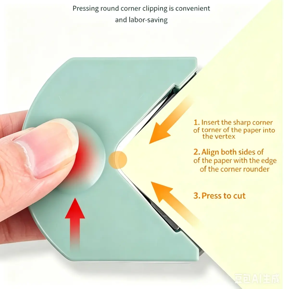 Kryoflare 4mm Corner Rounder Punch, Steel Paper Cutter with Adjustable Guide | Precise Rounding Tool for Crafts - view 4