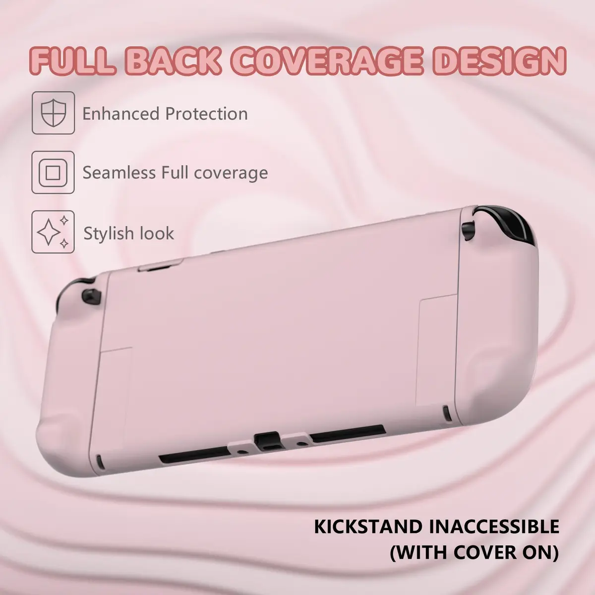 playvital Pink Portable Electronic Device Cover for Nintendo Switch 2 | Full-Body Dockable Shell (65g) - view 5
