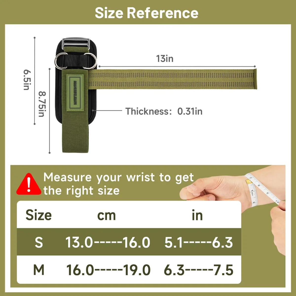 M MANUEKLEAR Green Lifting Straps with Double D-Ring & Padded Support, 34cm (13.4in) | Grip Strength for Weightlifting - view 2