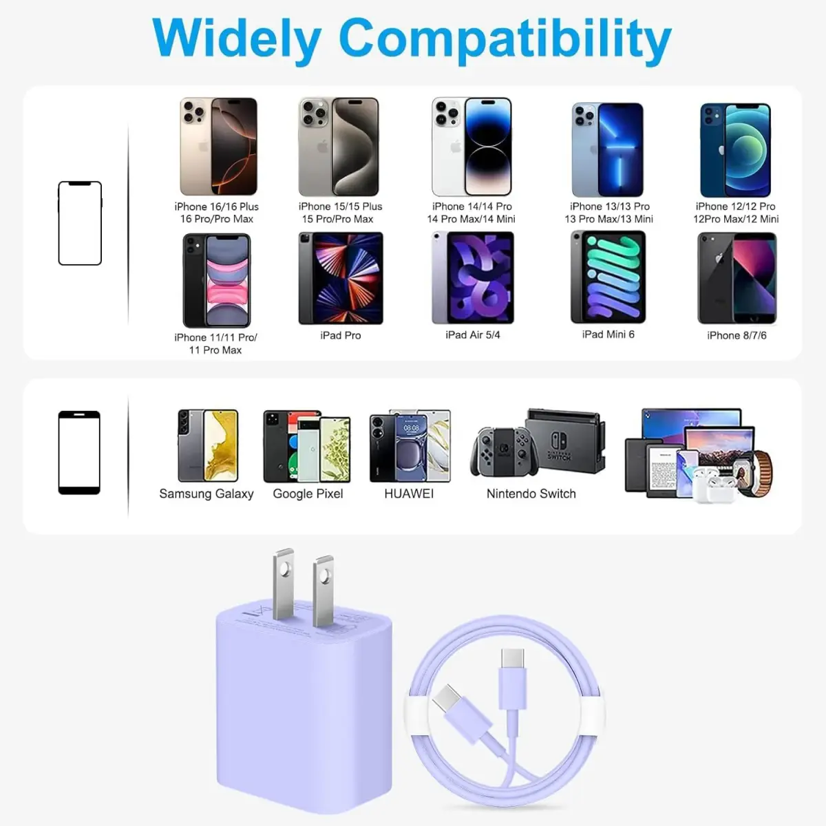 Cerdeti 20W USB C Charger & 10ft Cable Set | Fast Charging for iPhone 17/16/15 Series & iPad - view 7