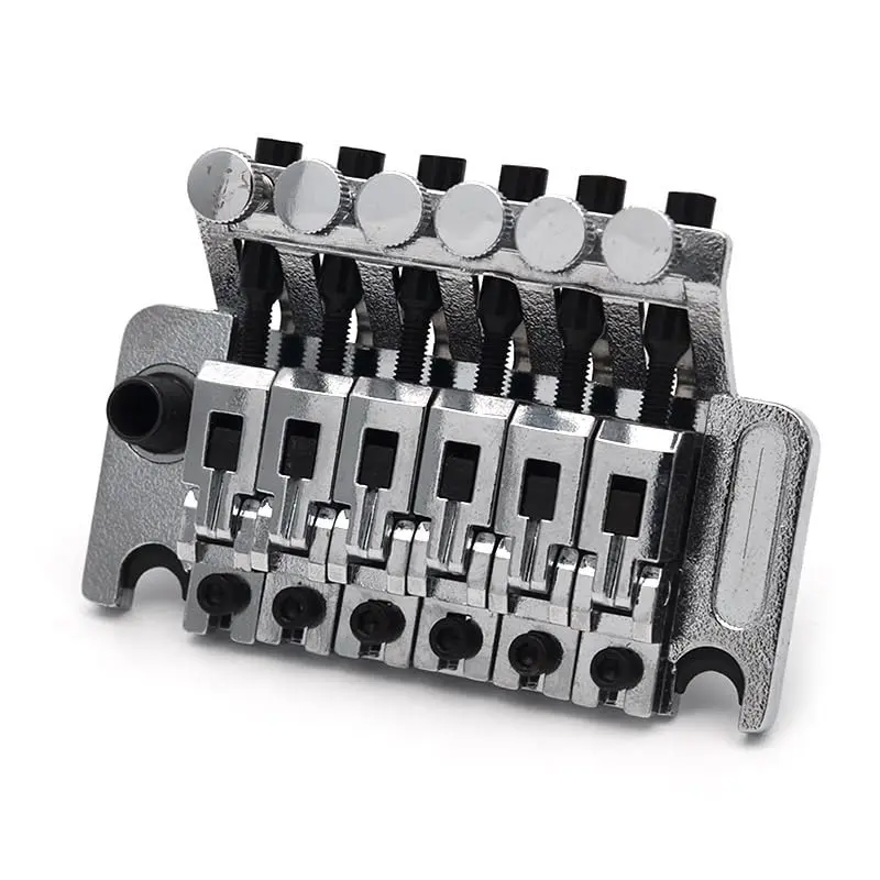 SAPHUE Electric Guitar Tremolo Bridge Double Locking System for Floyd Rose Type (Matte Chrome, 53mm) - view 12