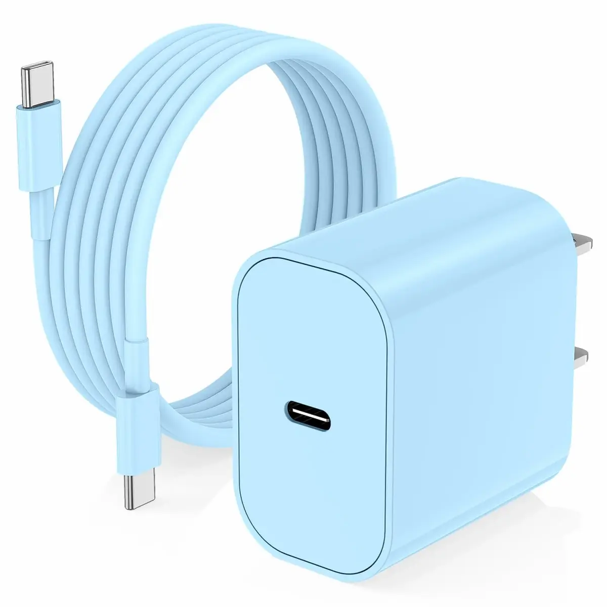 Cerdeti 20W USB-C PD Charger & 10ft Cable Set | Fast Charging for iPhone 17/16/15 Series, iPad, AirPods | 2.74m (10ft) Cable - main product image