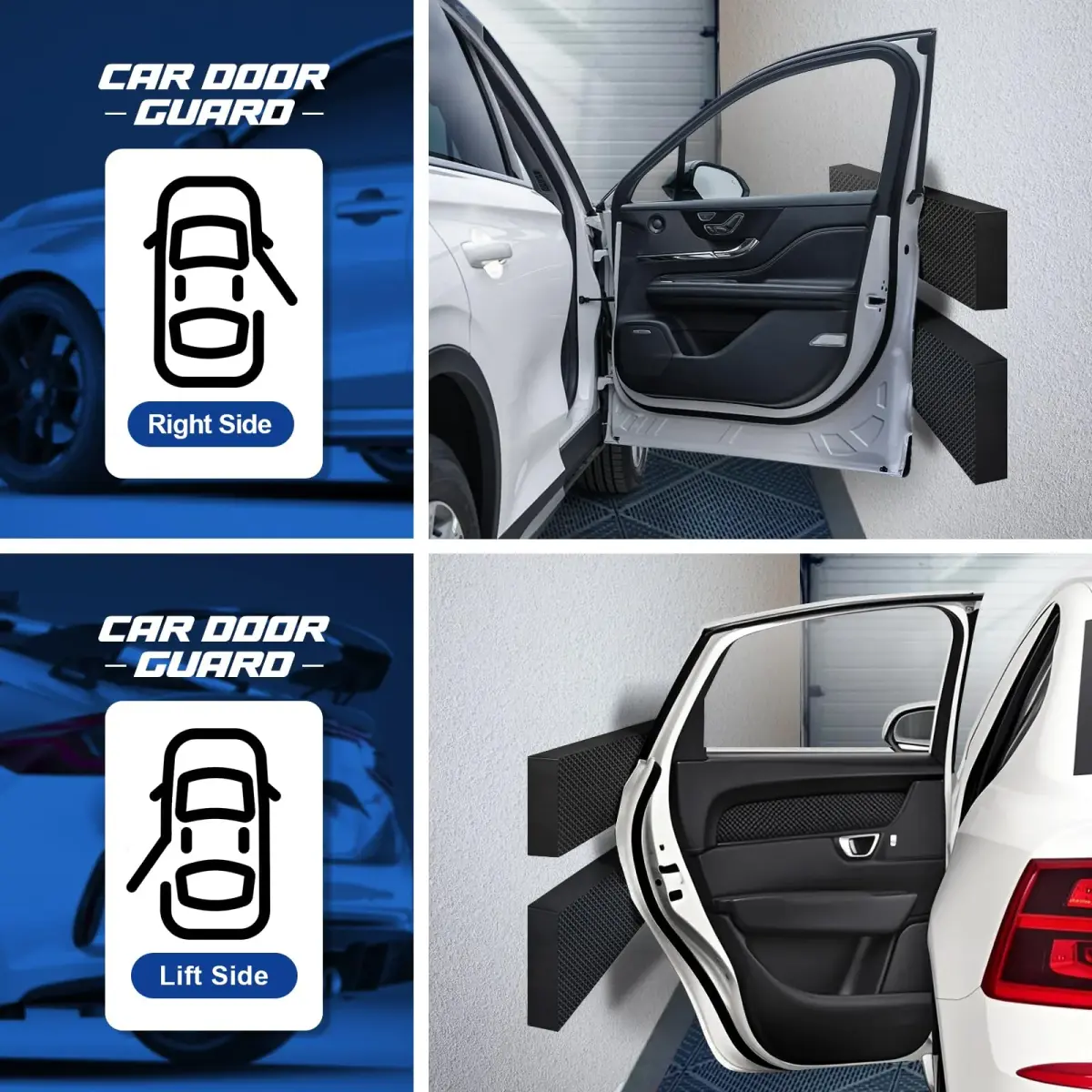 Spurtar Garage Wall Protector 4 Pack EVA Foam Bumper Guard 15.7" x 5.9" x 0.8" | Protects Car Doors & Garage Walls - view 4