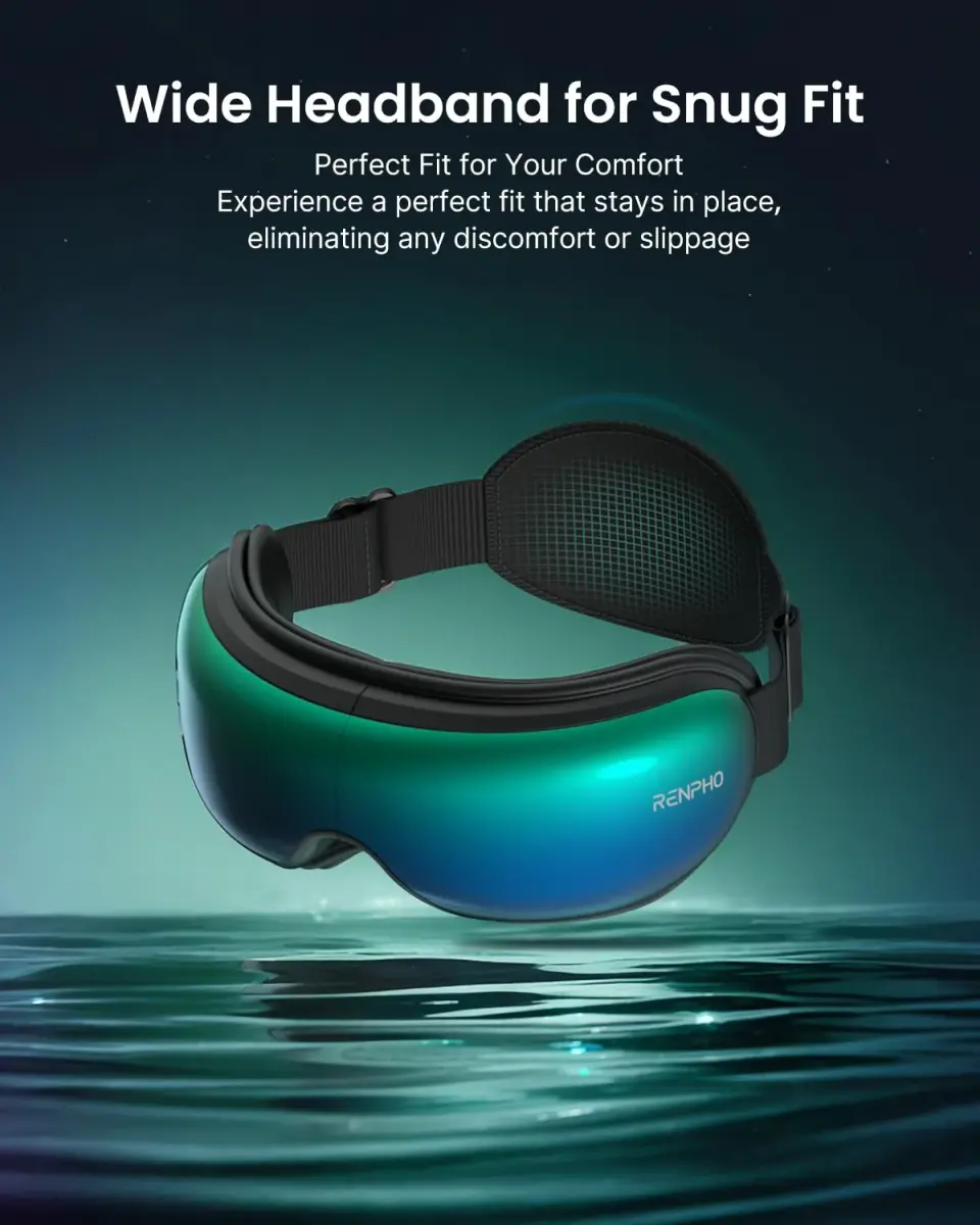 RENPHO Eyeris 1V Voice Control Eye Massager with Heat & Bluetooth Music | Gradient Green (1 Unit) - view 8