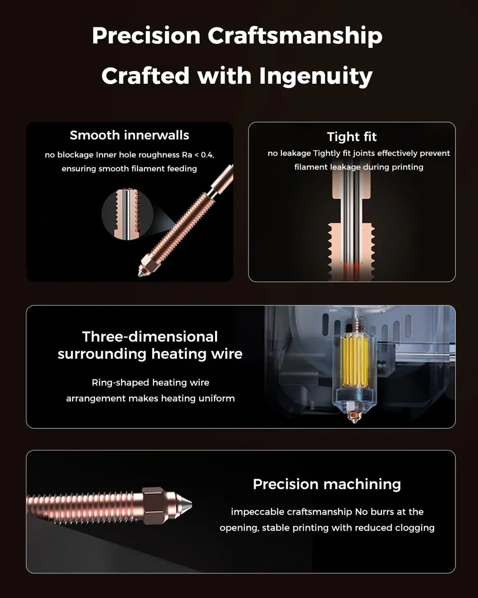 Creality Official Hi Ceramic Hotend Kit Supports 300°C High-Speed 3D Printing | All-Metal Design - view 6