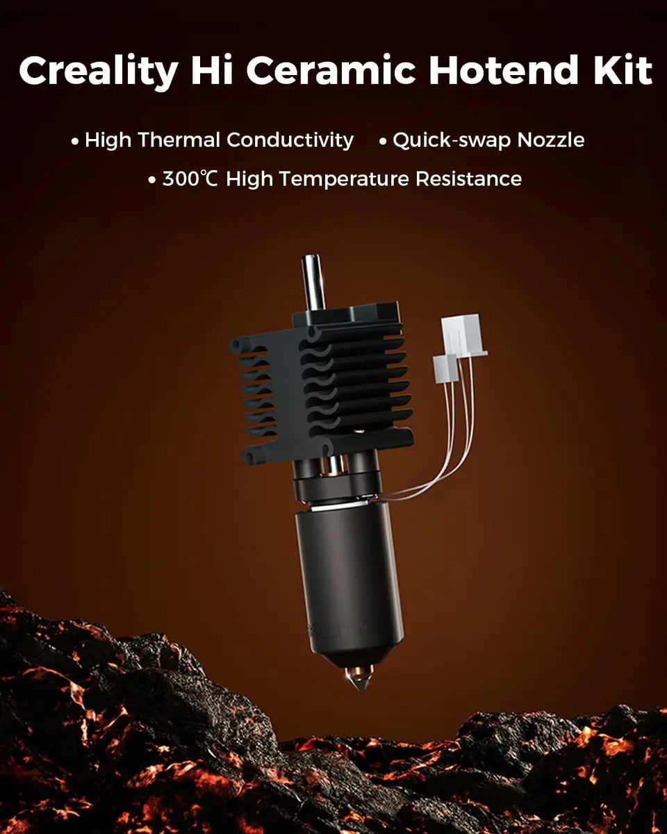 Creality Official Hi Ceramic Hotend Kit Supports 300°C High-Speed 3D Printing | All-Metal Design - view 2