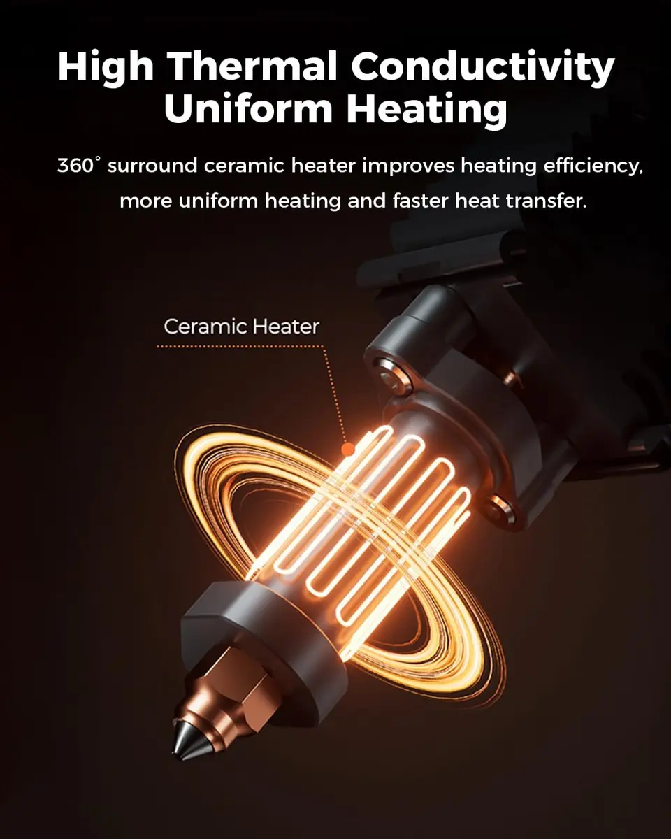 Creality Official Hi Ceramic Hotend Kit Supports 300°C High-Speed 3D Printing | All-Metal Design - view 3