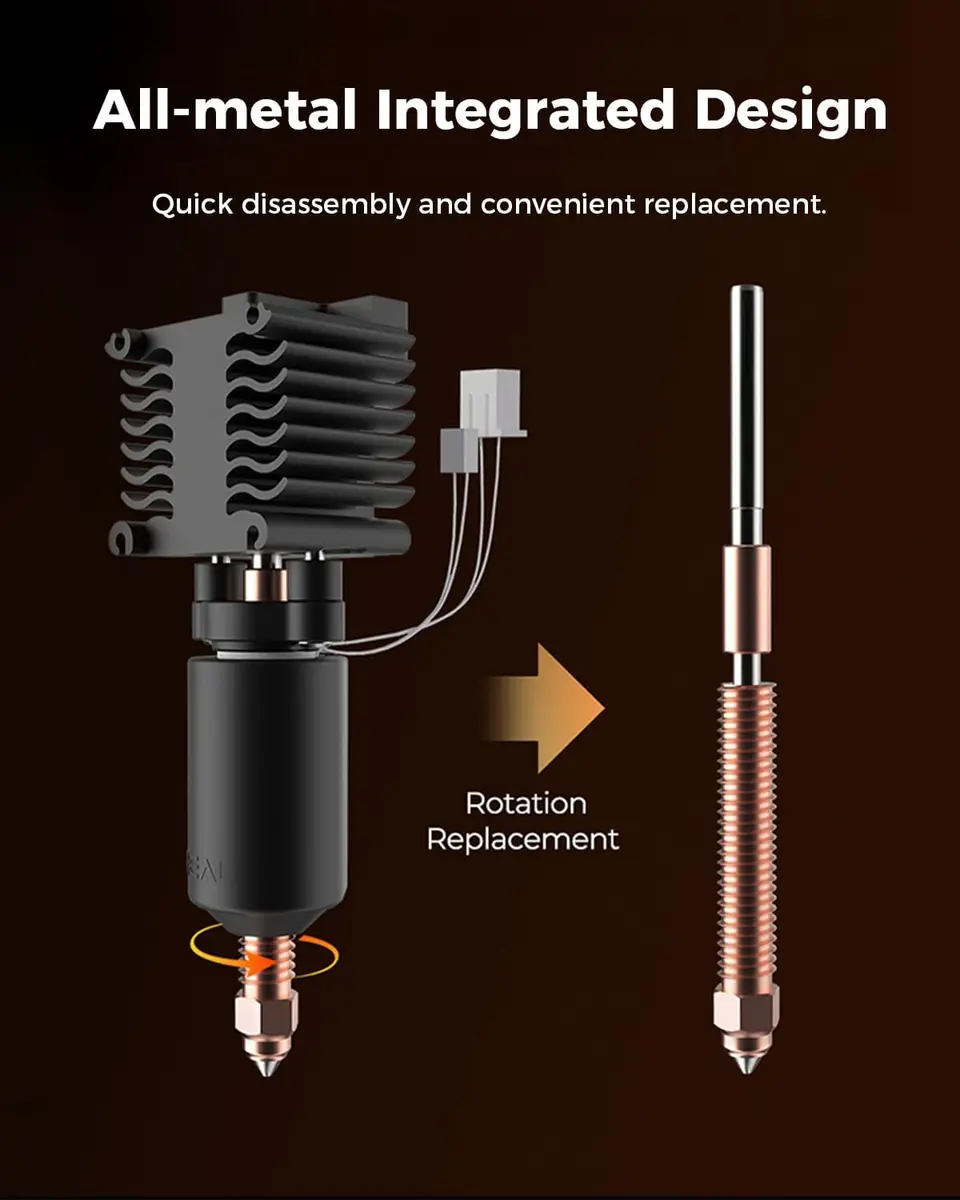 Creality Official Hi Ceramic Hotend Kit Supports 300°C High-Speed 3D Printing | All-Metal Design - view 4