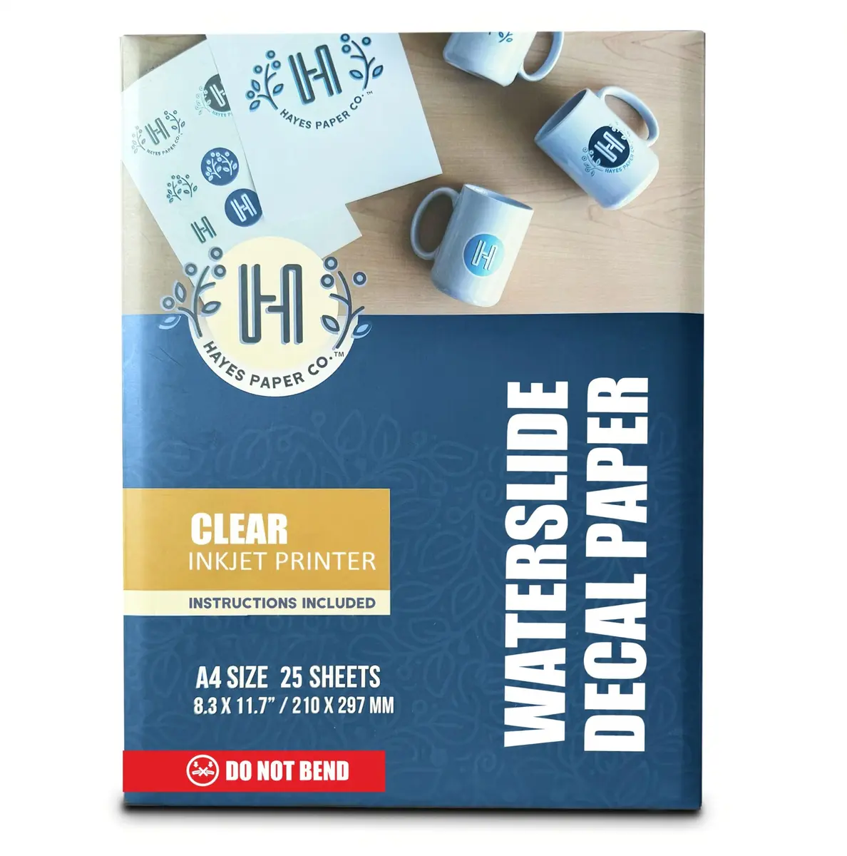 Hayes Waterslide Decal Paper for Inkjet Printers | 20+5 Free Clear A4 Sheets | Quick Dry, Strong Adhesion, Easy Application - main product image