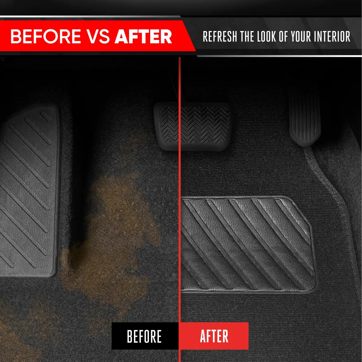 Motor Trend SpeedSeries Carpet Car Floor Mats Set - Versatile Fit for Cars, Trucks, SUVs, Vans 25.75in x 17.5in | All-Weather Durable Design - view 5
