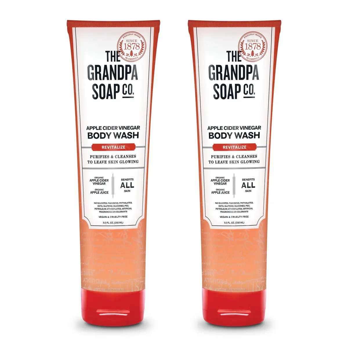 Grandpa's Apple Cider Vinegar Body Wash 9.5 Fl Oz | Vegan, Purifies & Glows Skin - main product image