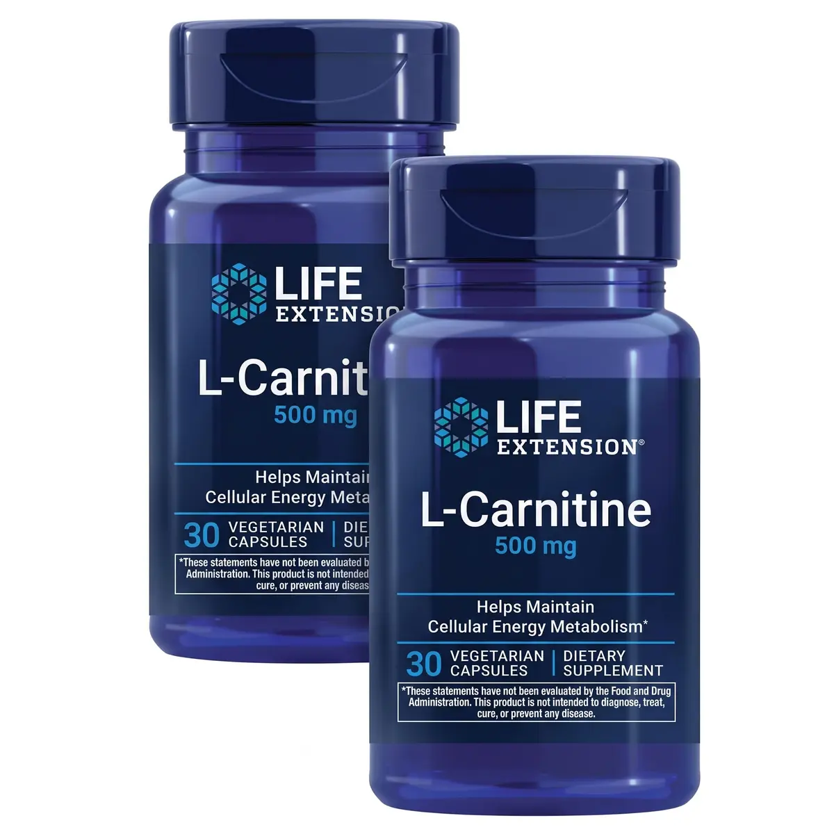 Life Extension L-Carnitine 500 mg Vegetarian Capsules | Supports Energy & Memory - main product image