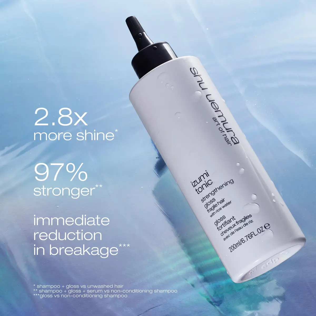shu uemura art of hair Izumi Tonic Gloss – For Weak Hair, 200 ml | Strengthens & Adds Shine - view 4