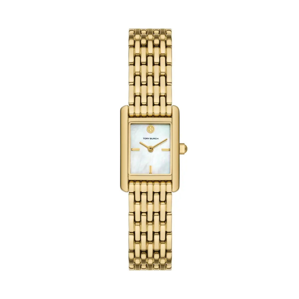 Tory Burch Women's Eleanor Small Gold-Tone Stainless Steel Bracelet Watch (Model: TBW1082) | Elegant, 19mm case, Mother-of-Pearl Dial - main product image