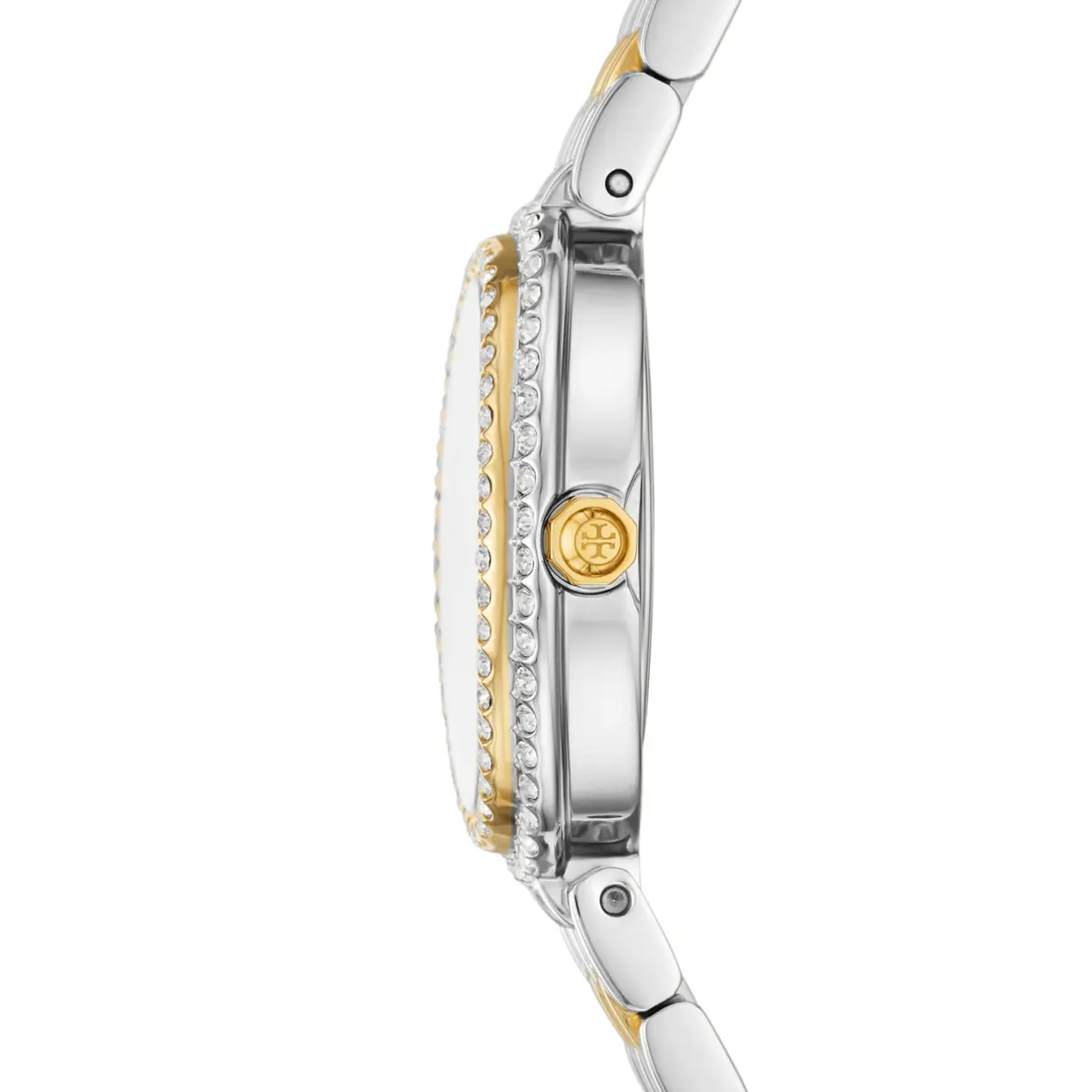 Tory Burch Women's Oval Two Tone Bracelet Watch 28mm | Mother-of-Pearl Dial & 30m Water Resistance - view 3