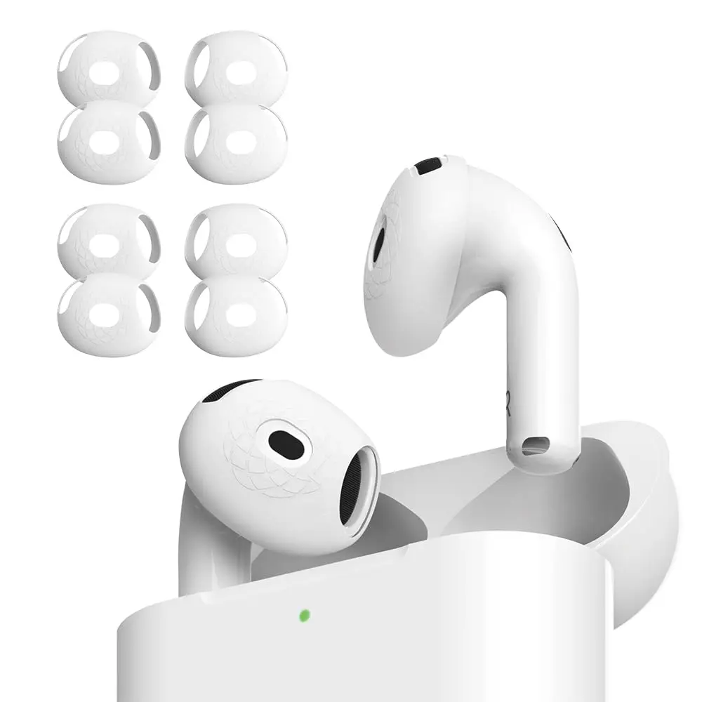 AZLA SednaEarfit for AirPods 4 Silicone Covers, Secure Fit, Ultra Slim+Slim | Anti-Slip, Dual Thickness, Compatible with Charging Case - main product image