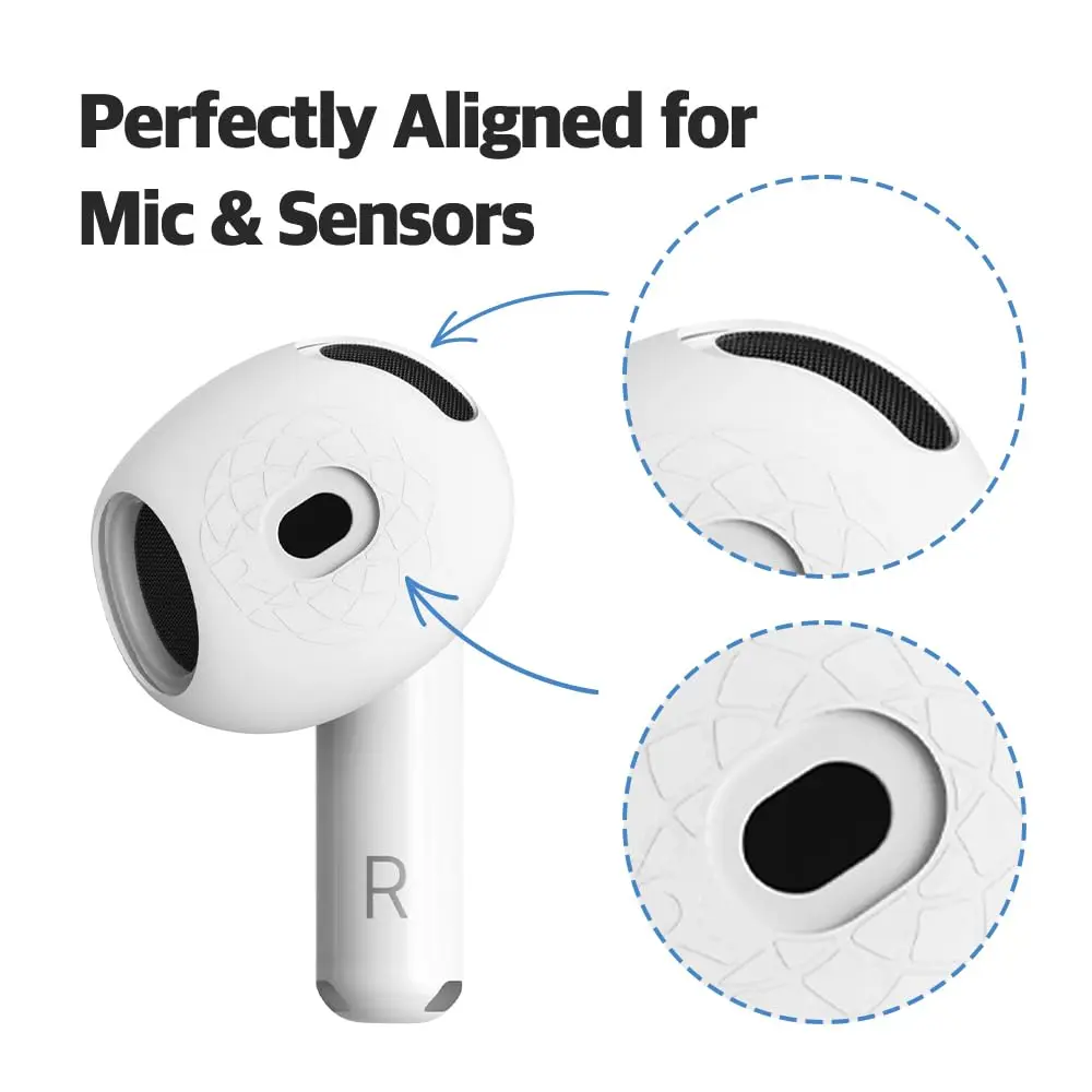 AZLA SednaEarfit for AirPods 4 Silicone Covers, Secure Fit, Ultra Slim+Slim | Anti-Slip, Dual Thickness, Compatible with Charging Case - view 4